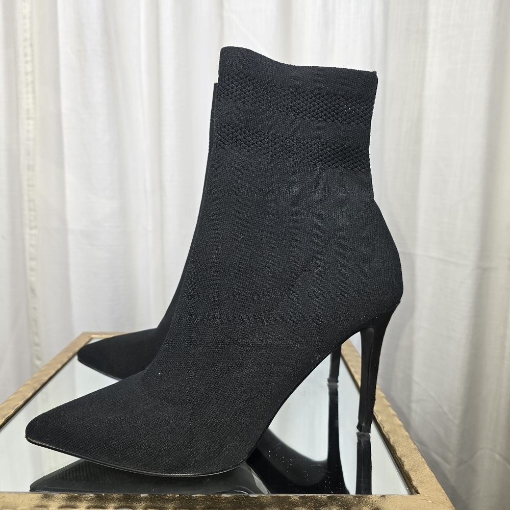 Steve Madden Black Sock Boots - Picture 6 of 11